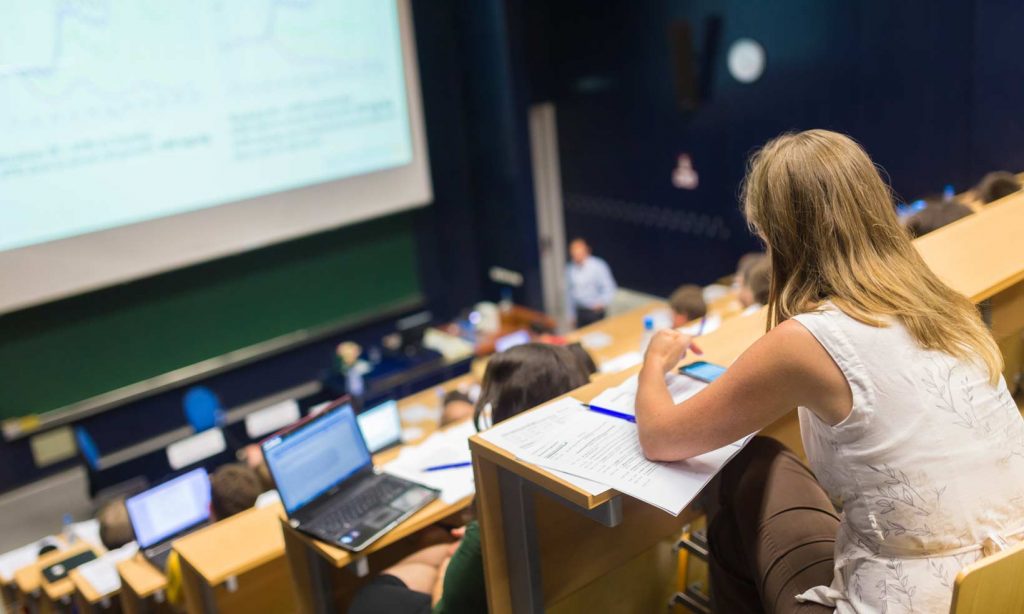 view of a large lecture hall