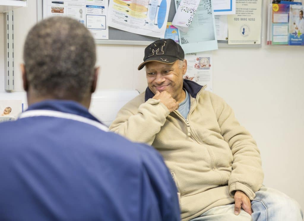 Nurse and patient consultation