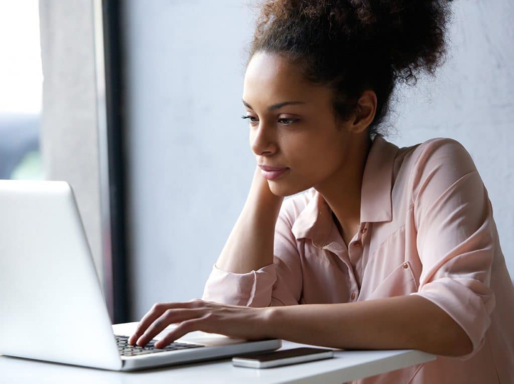 student on laptop