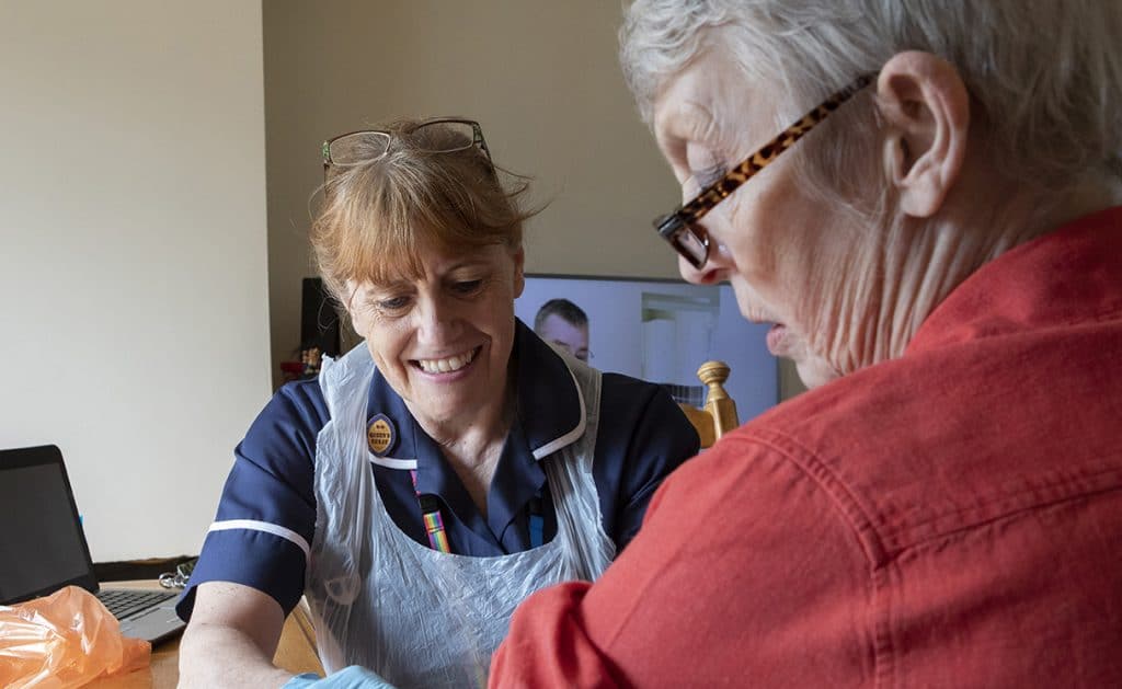 A nurse with a patient