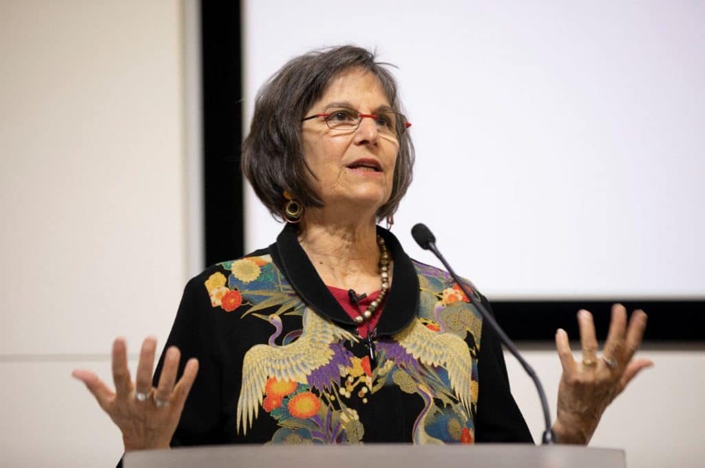 Suzanne Gordon speaking at the QNI Annual Conference 2018 in London