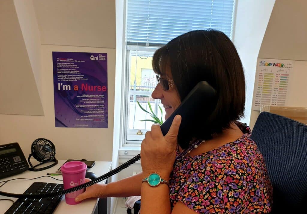 Woman talking on the phone