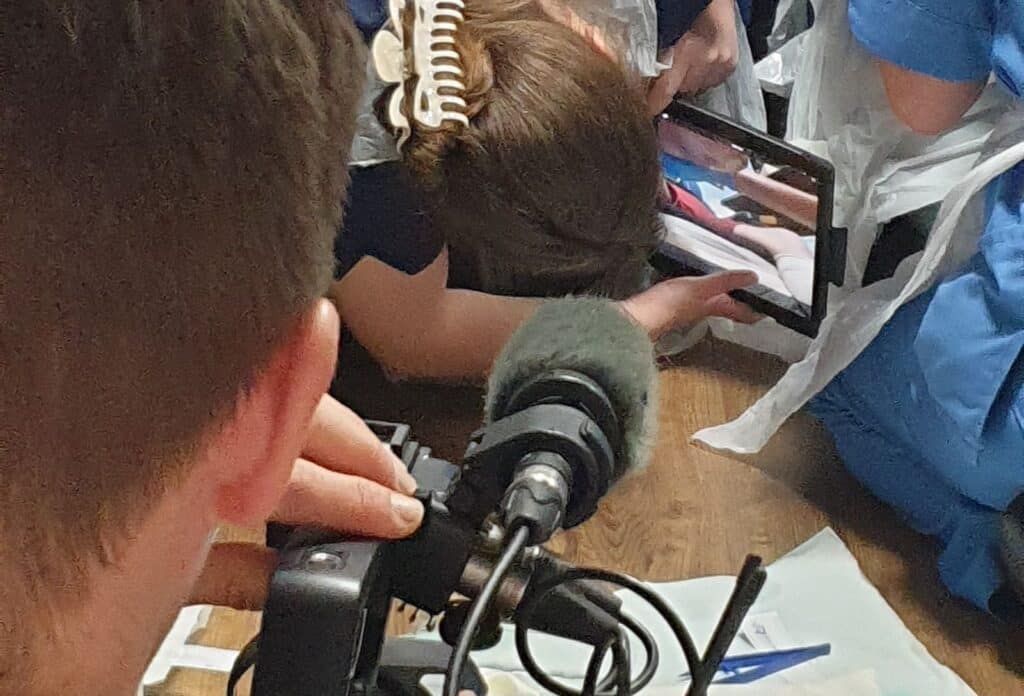 Photo of camera and microphone close up